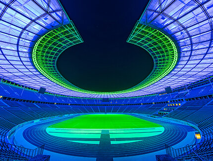 Olympic Stadium Berlin blue-green