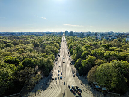 High Angle View Of Berlin Shot From Victory Column In Tiergarten