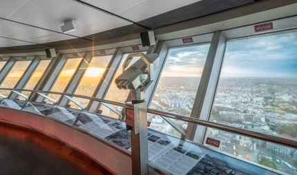 View from the television tower  Viewing level in the Berlin TV tower
