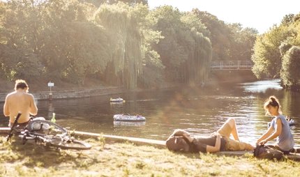 Summer at the Landwehrkanal Landwehrkanal in Berlin