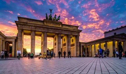 Sunset at the Brandenburg Gate Sunset at the Brandenburg Gate in Berlin