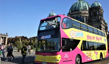 Berlin City Circle Sightseeing Bus Bus from Berlin City Circle Sightseeing in front of the Berlin Cathedral