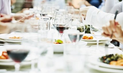 Friends in the restaurant Friends in the restaurant