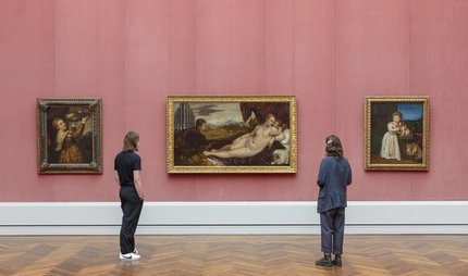 In der Gemäldegalerie Ausstellungsraum in der Gemäldegalerie in Berlin