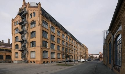 Kabelwerk Oberspree in Berlin Facade of the Kabelwerk Oberspree in Berlin