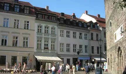 Nikolai Quarter in Berlin Facades in the Nikolai Quarter in Berlin