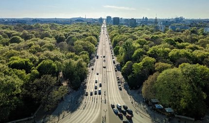 Tiergarten High Angle View Of Berlin Shot From Victory Column In Tiergarten