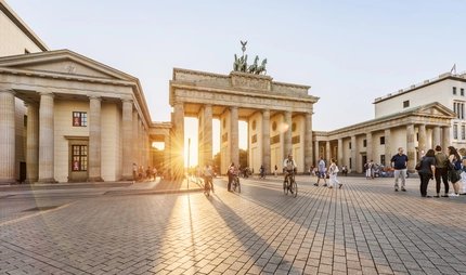 Brandenburg Gate The Berlin landmark Brandenburg Gate in sunlight
